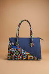 Indigo Tribal Chevron Tote – Stylish Handbag