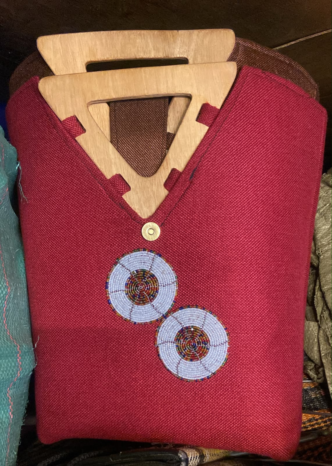 Red African Tote